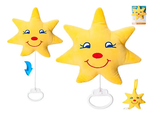 Cunero Musical Bebe A Cuerda Peluche Estrella Juguete Cuna Amarillo