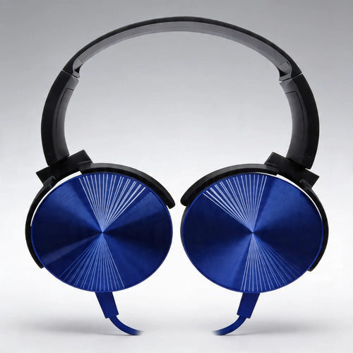 Auricular Cable Microfono Manos Libres Vincha Ajustable 3.5 Azul