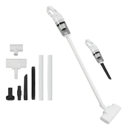 Aspiradora Portátil Inalámbrica 2 En 1 Recargable Con Filtro Hogar Auto Con Accesorios Blanco