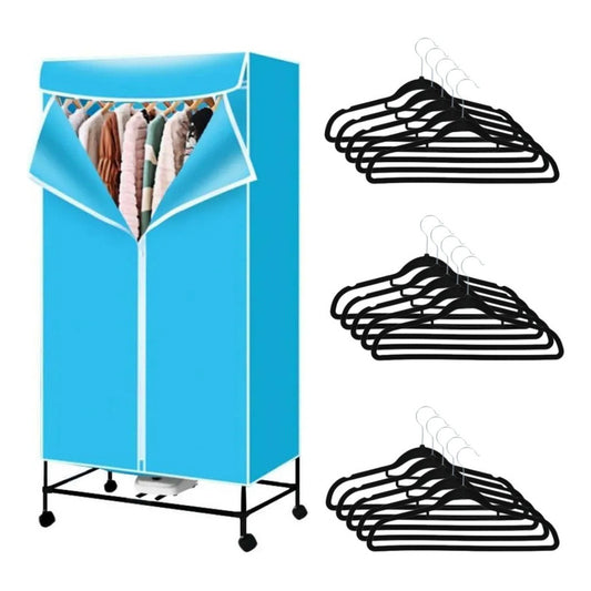 Secador De Ropa De Pie De Bolsa 1000w + 15 Perchas