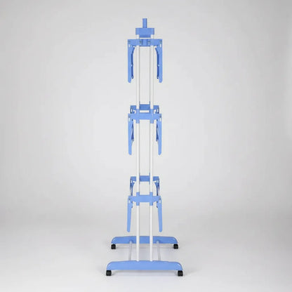 Tender Plegable 3 Niveles Brazos Extensibles Ruedas Piso Azul