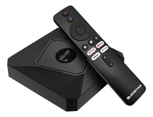 Tv Box Smart Android 14 Wifi Convertidor Inteligente 4-32 Gb Negro De Voz