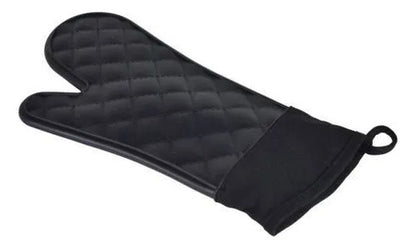 Guante Manopla Cocina Horno Térmico Algodón Aislante 36x18cm Negro