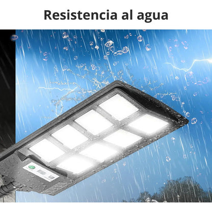 Foco Solar Reflector Led Exterior Sensor De Movimiento 80w Negro Blanco