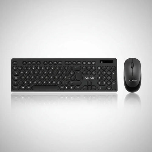 Combo Kit Teclado Mouse Pc Notebook Oficina Inalambrico Usb Negro