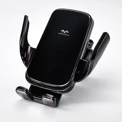 Soporte Cargador Celular Auto Inalambrico 15 W Ios Android Negro