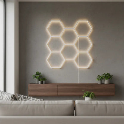 Luces Hexagonales Led 8 Paneles 250w Blanco Frío 2.3x2.4m Blanco Frío