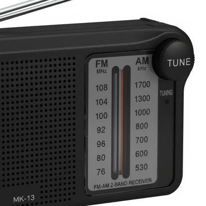 Radio Portátil Am Fm Salida Jack 3.5 Antena Bolsillo Mini Negro