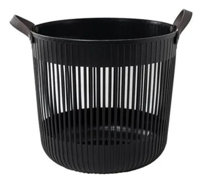 Canasto Cesto Organizador Plastico Multiuso Asa Flexible 36c Negro
