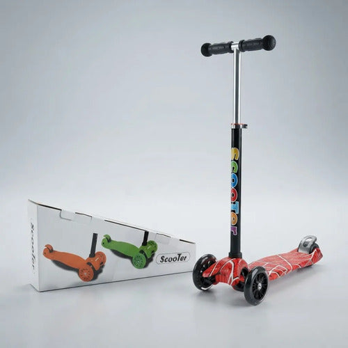 Scooter Infantil 3 Ruedas Luces Altura Regulable 50kg Aleatorio