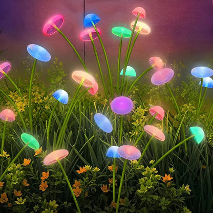 Set X2 Luces Solares Led Jardin Estaca Lampara Exterior Rgb Rgb