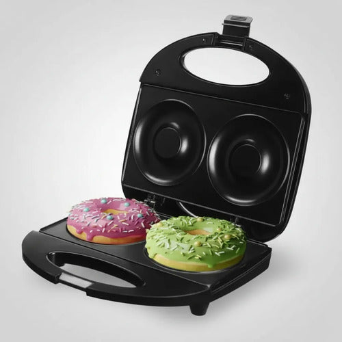 Maquina Electrica Donas 750w Acero Inoxidable Antiadherente Negro
