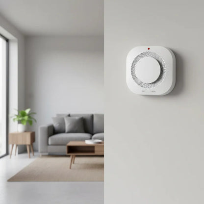 Detector Humo Wifi App Tuya Alarma Alta Sensibilidad Blanco