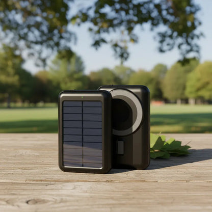 Cargador Portatil Solar Inalambrico 10000 Mah Tipo C Android Negro