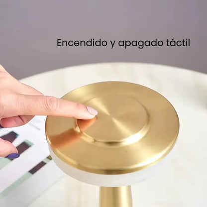 Lampara Velador Luz Led Touch Recargable Escritorio Mesa Rosa Gold Dorado