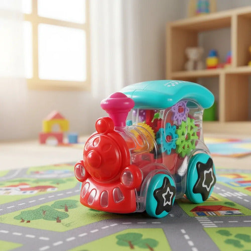 Tren Automático Transparente Juguete Luces Música Infantil Sin Personaje