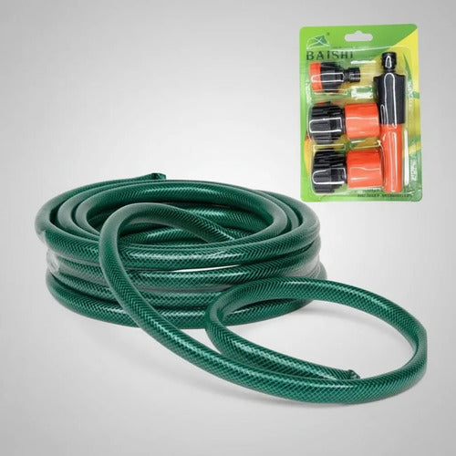 Set/kit De Riego Manguera Jardin 10m Reforzada Acoples 3/4