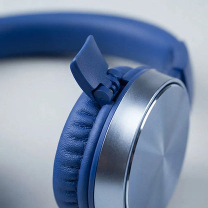Auriculares Bluetooth Plegables N98 Microsd Radio Fm Azul