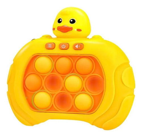 Juego Consola Pop It Pato Electrónica Luz Sonido Infantil Amarillo