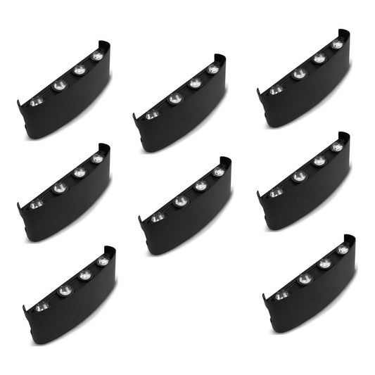 Set X8 Aplique Pared Exterior Luminaria Foco Bidireccional