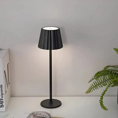 Lampara Veladora Led Recargable Usb Mesa De Luz Escritorio Negro Blanco