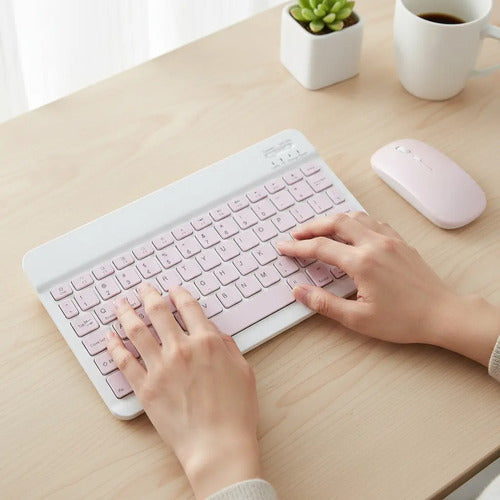 Teclado Y Mouse Inalambrico Bluetooth Recargable Combo