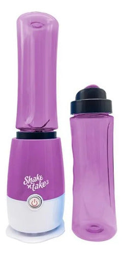 Procesadora Licuadora Shake Take Portatil 2 Vaso 180w Jugo Violeta