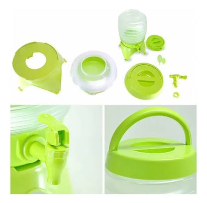 Dispensador De Agua Plegable Canilla Portátil Bidón Camping Verde O Azul