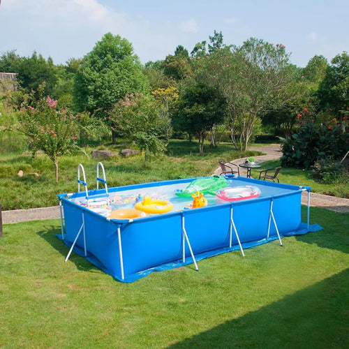 Toldo 3x2 Impermeable Lona Camping + Cuerda 30 Mts Trenzada Azul