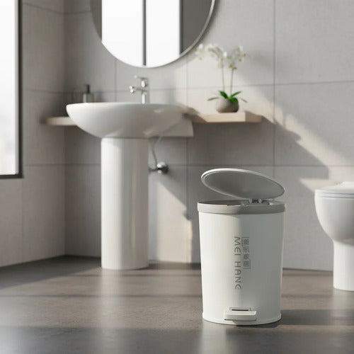 Papelera Cesto Basura Tapa Baño Plastica Pedal Balde Cocina Verde