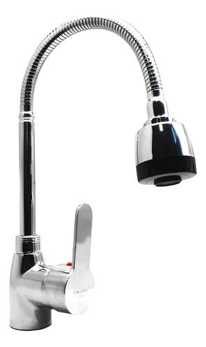 Monocomando Para Mesada Canilla Flexible Cocina + Colillas