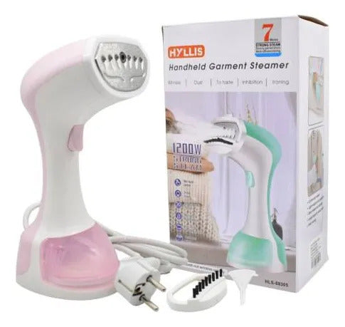 Plancha Vaporizador Vertical Portatil Ropa 140m Cepillo Tela Rosa