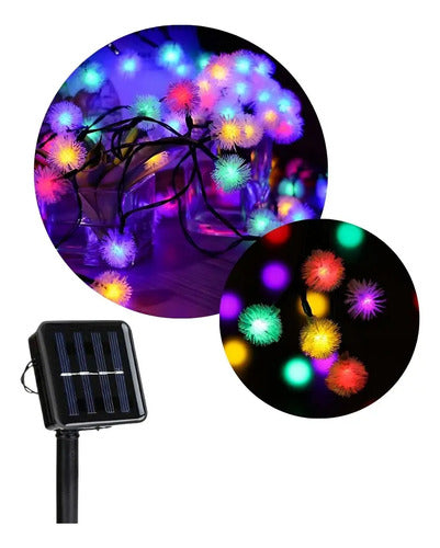 Guia Solar Guirnalda Luces Led Calidas Y Rgb Lamparas 5 Mts