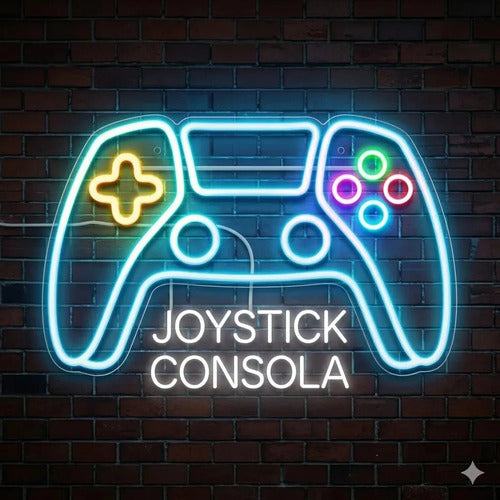 Letrero Neon Cuadro Led Gamepad Usb Dimm Blanco