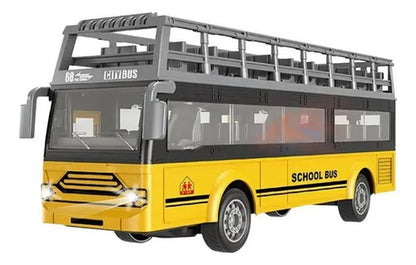 Autobus Escolar Juguete Con Control Remoto Luces Led Aleatorio