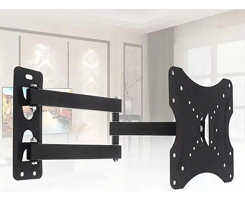Soporte Tv Pared Extensible Articulado 14 A 42  Pulgadas Led Negro