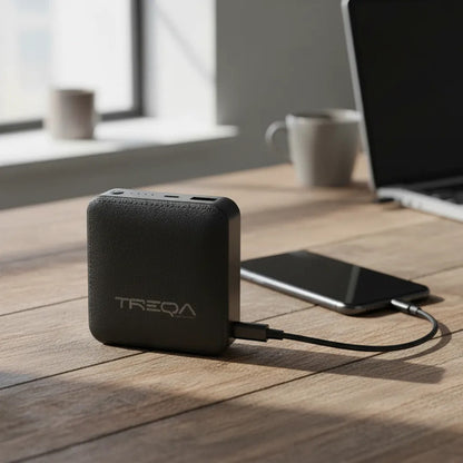 Power Bank Cargador Portatil Treqa 6000mah Usb 2.1a Celular Negro