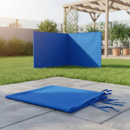 Paredes Gazebo 3 Lados 1.90x9m Oxford Plegable Cerramiento Azul