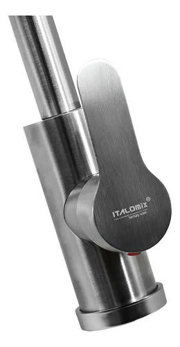 Monocomando Cocina Cuello Cisne Canilla Mesada Grifo Metal Cromado