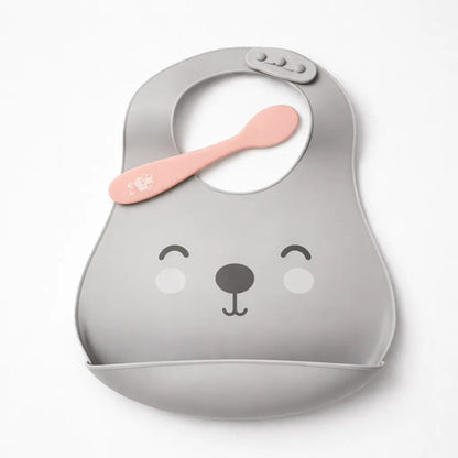 Kit Set Infantil Babero Cuchara Bebé Pack X2 Piezas Hogar Aleatorio