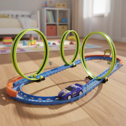 Pista Infantil De Autos 49 Piezas 3 Loops Recargable Aleatorio