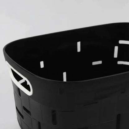 Canasto Cesto Organizador Plástico Multiuso Asas 32,5cm Negro