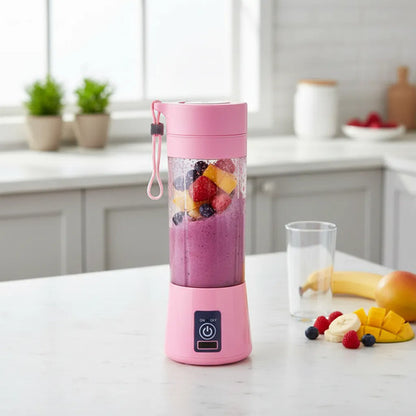 Licuadora Portatil Varios Colores Usb Recargable Vaso Batido Rosa
