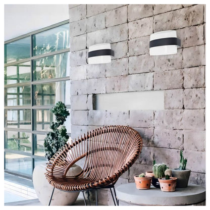 Set X4 Aplique Pared Exterior Luminaria Foco Bidireccional