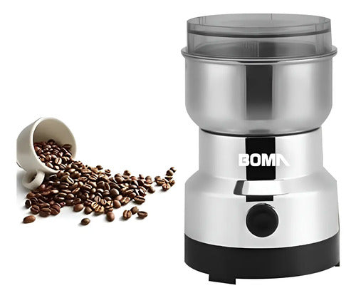 Molinillo Electrico De 300ml 150w Cafe Granos Acero Inox Plateado