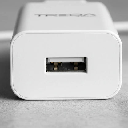 Cargador Pared Usb Micro Usb Carga Rapida 18w Cable Celular Blanco