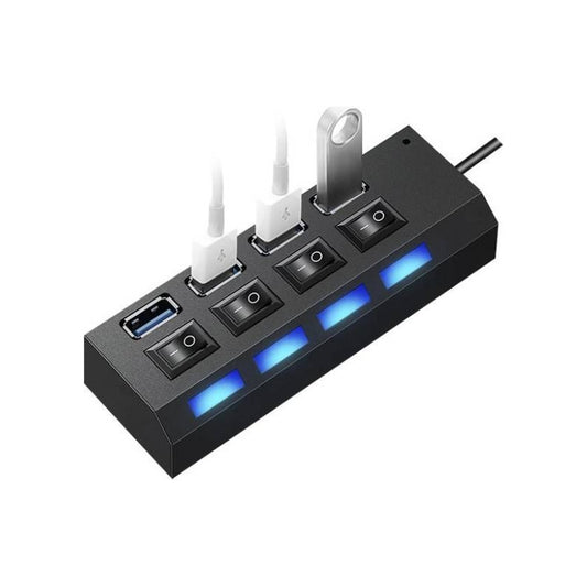 Adaptador Usb Hub 4 Puertos Con Interruptores