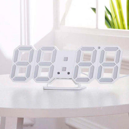 Reloj Despertador Con Luces Led Blanco