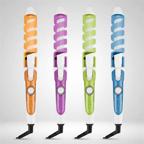 Rizador Buclera Espiral Cable 360 220v Temperatura Regulable 4 Colores Segun Stock