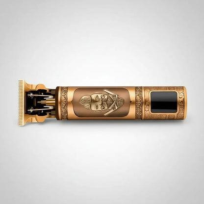 Cortapelo Profesional Vintage Usb 1500mah Pantalla Lcd Dorado Con Relieves